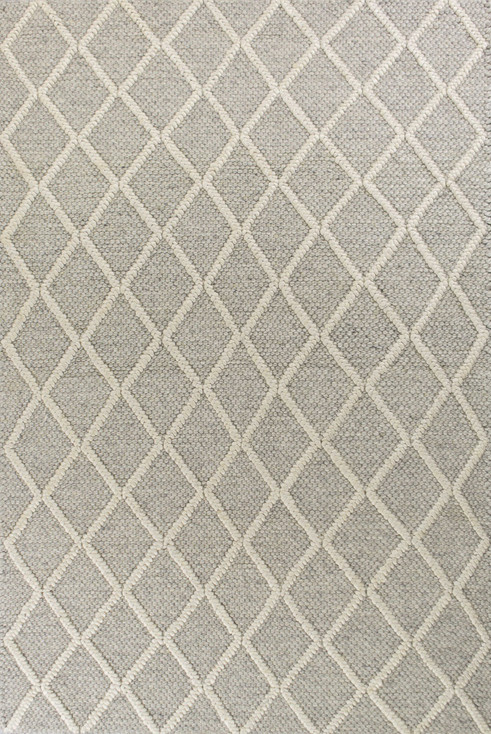 5' x 7' Wool Grey Area Rug
