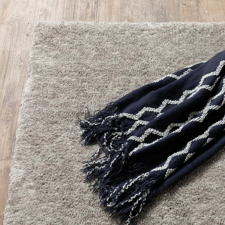 5' x 7' Modern Shaggy Soft Gray Indoor Area Rug