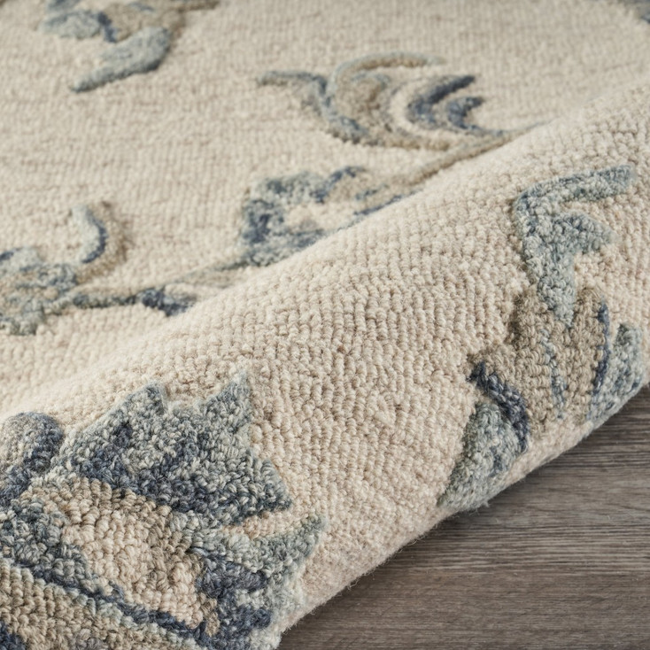 5' x 7' Light Blue Wool Hand Tufted Area Rug