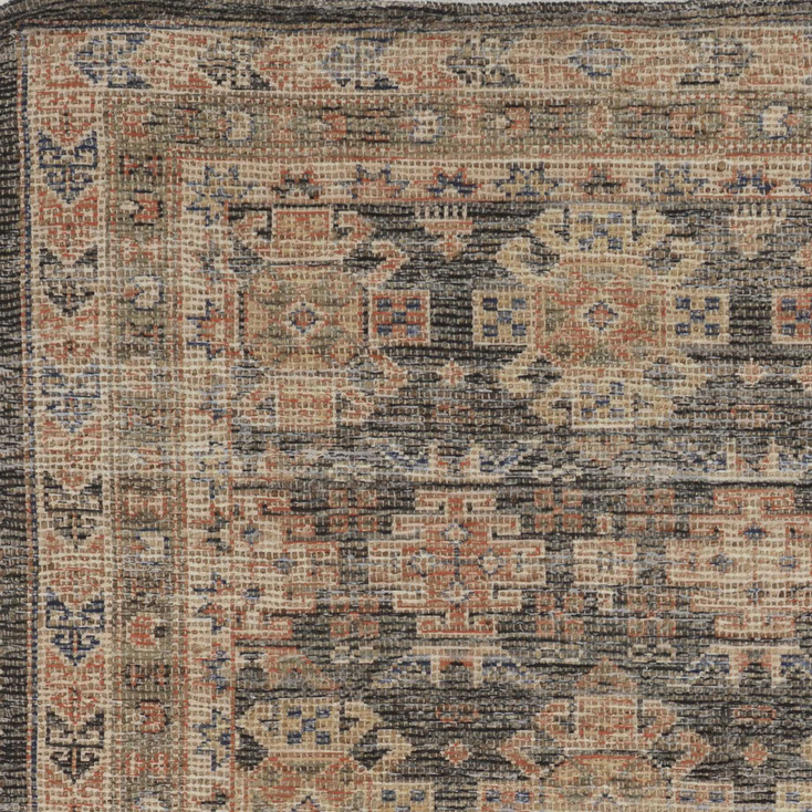 5' x 7' Charcoal Hand Woven Traditional Indoor Area Rug