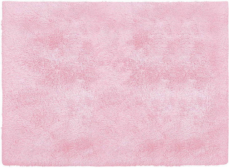 5' x 7' Pink Shag Polyester Rectangle Area Rug