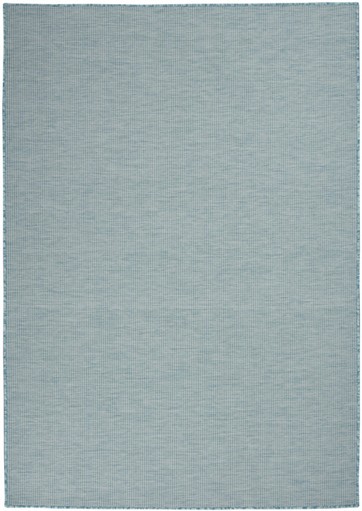 5' x 7' Aqua Power Loom Area Rug