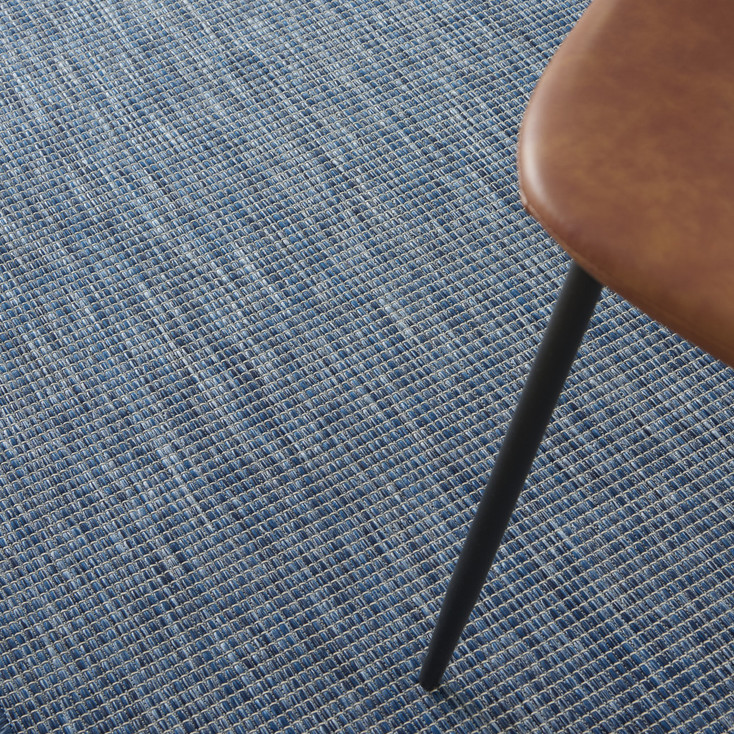 5' x 7' Navy Blue Power Loom Area Rug