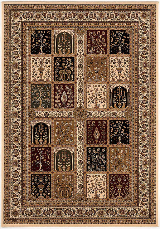5' x 8' Cream Traditional Decorative Area Rug