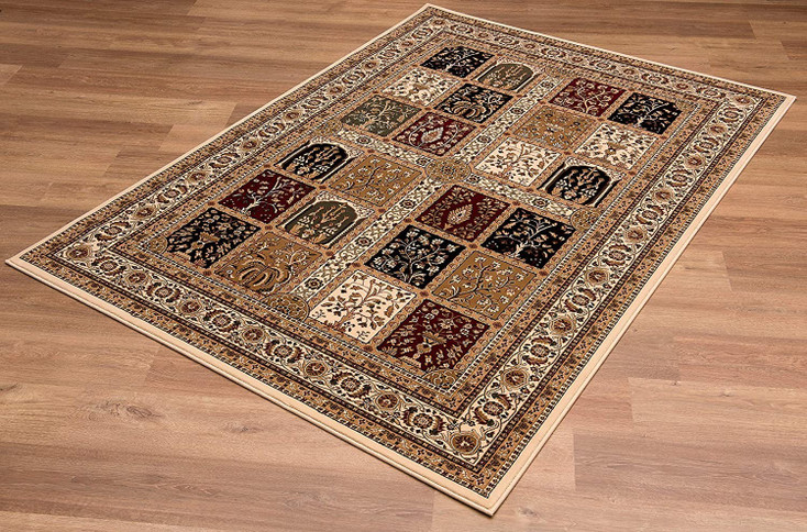 5' x 8' Cream Traditional Decorative Area Rug