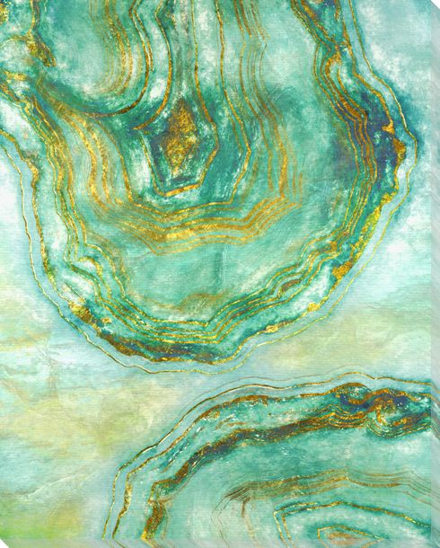 Agate Abstraction 1 Wrapped Canvas Giclee Print Wall Art