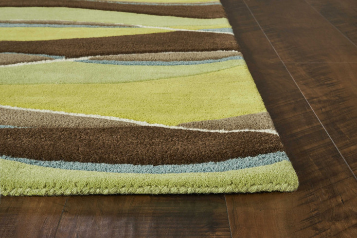 5' x 8' Wool Lime or Mocha Area Rug