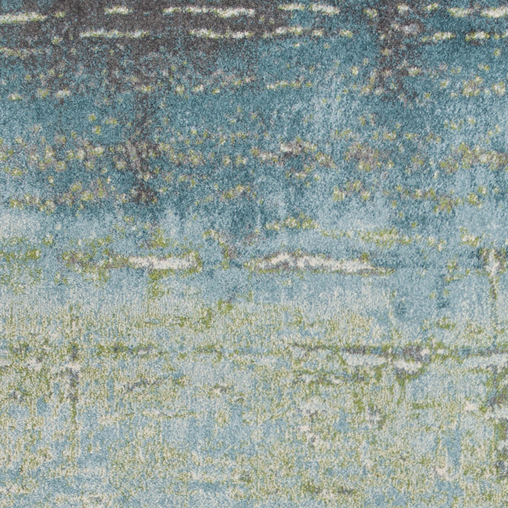5' x 8' Blue or Green Abstract Indoor Area Rug
