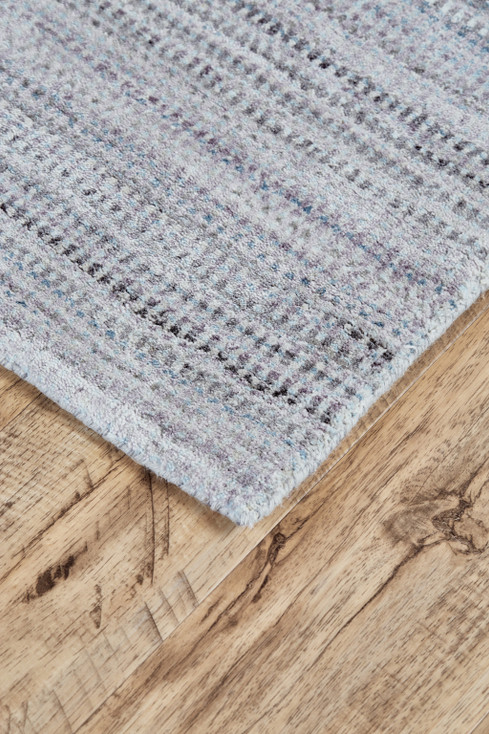 5' x 8' Blue Gray and Purple Ombre Hand Woven Area Rug