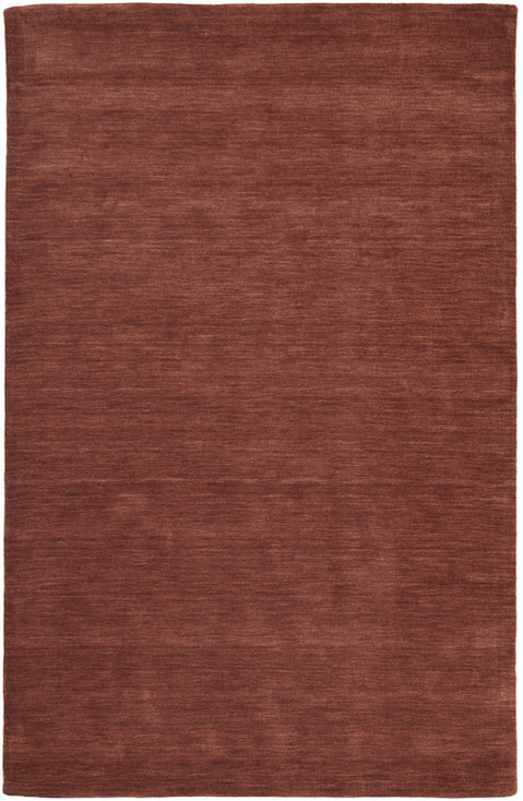 5' x 8' Orange and Red Wool Hand Woven Stain Resistant Area Rug