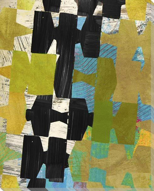 Color patterned Abstract 2 Wrapped Canvas Giclee Art Print Wall Art