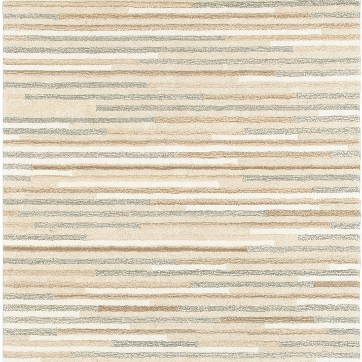 5' x 8' Beige and Gray Eclectic Lines Area Rug