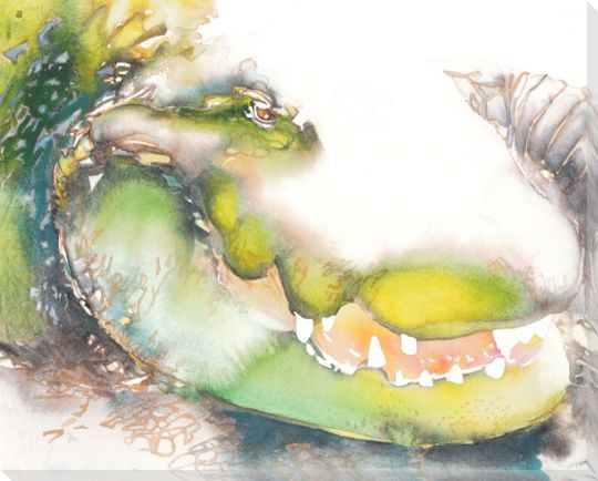 Gator Wrapped Canvas Giclee Print Wall Art