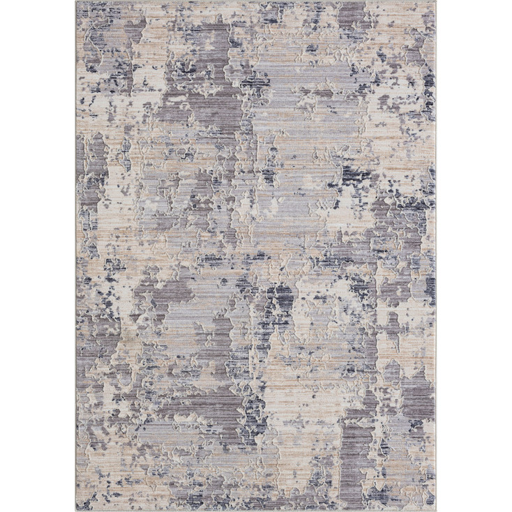 5' x 8' Gray Abstract Area Rug