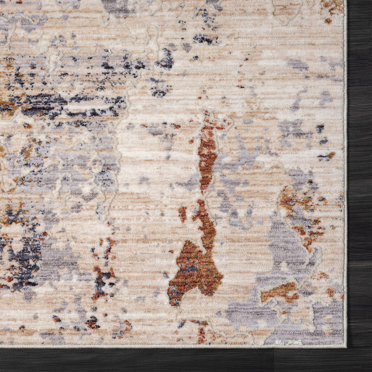5' x 8' Beige Abstract Area Rug