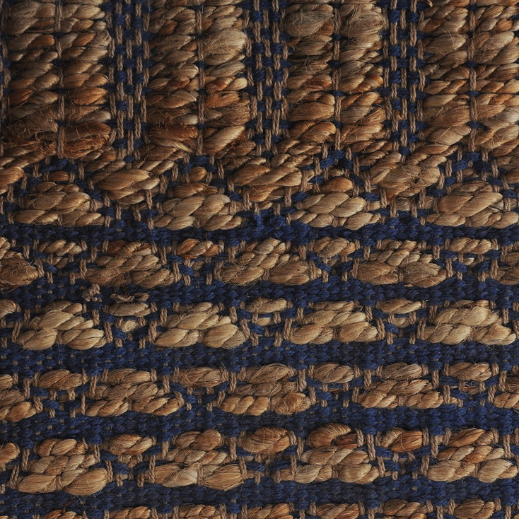 5' x 8' Tan and Blue Detailed Lattice Area Rug