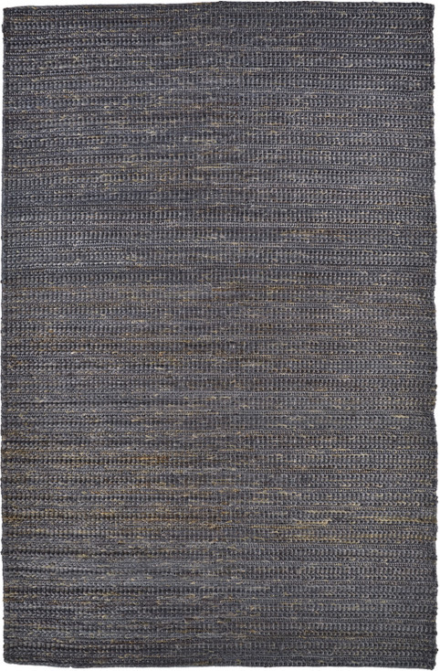 5' x 8' Brown Blue and Taupe Hand Woven Area Rug