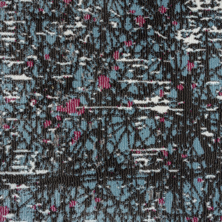 5' x 8' Blue Chaotic Strokes Area Rug