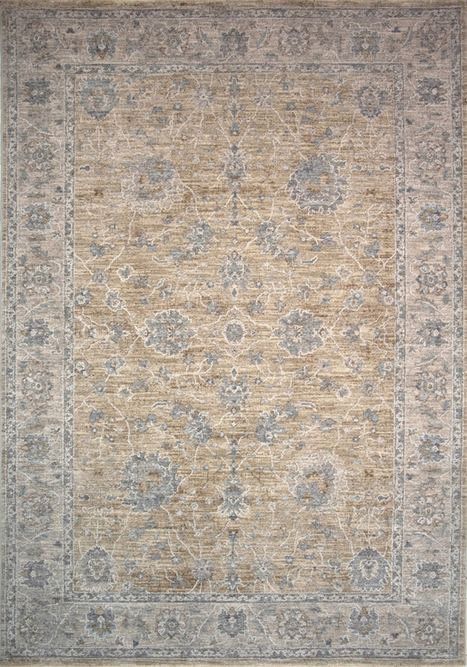 5' x 8' Gold Southwestern Power Loom Stain Resistant Area Rug