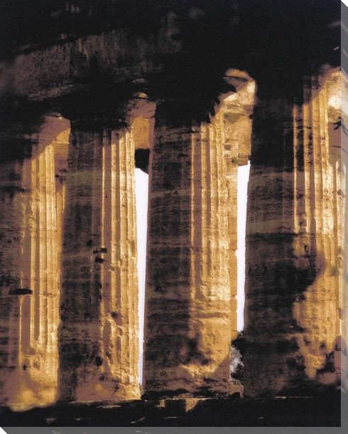 Pompeii Temple Wrapped Canvas Giclee Art Print Wall Art