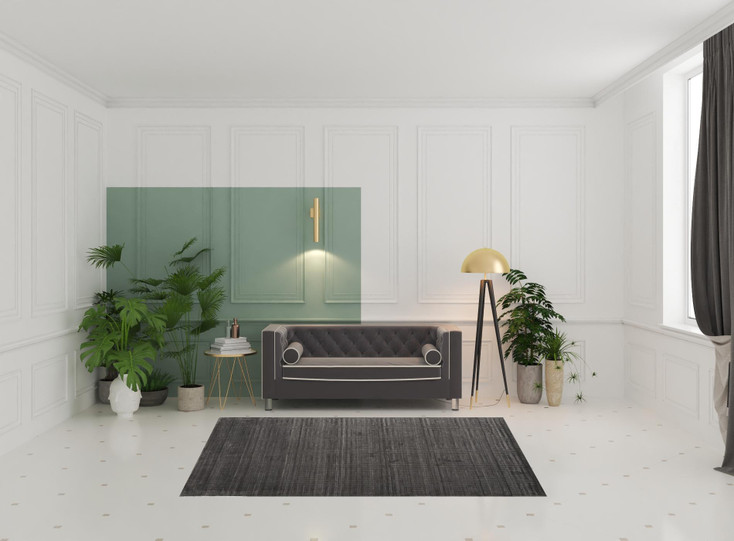 5' x 8' Gray Geometric Hand Woven Area Rug