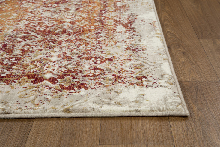 5' x 8' Rust Oriental Dhurrie Area Rug