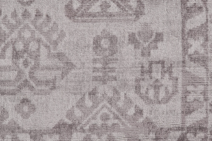 5' x 8' Gray and Purple Abstract Hand Woven Area Rug