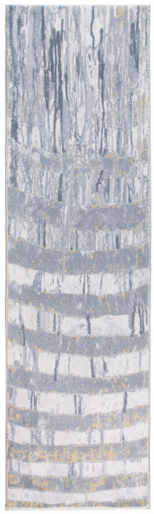 5' x 8' Gray Abstract Dhurrie Polyester Rectangle Area Rug