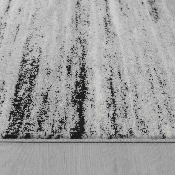 5' x 8' Grey Abstract Rectangle Polypropylene Area Rug