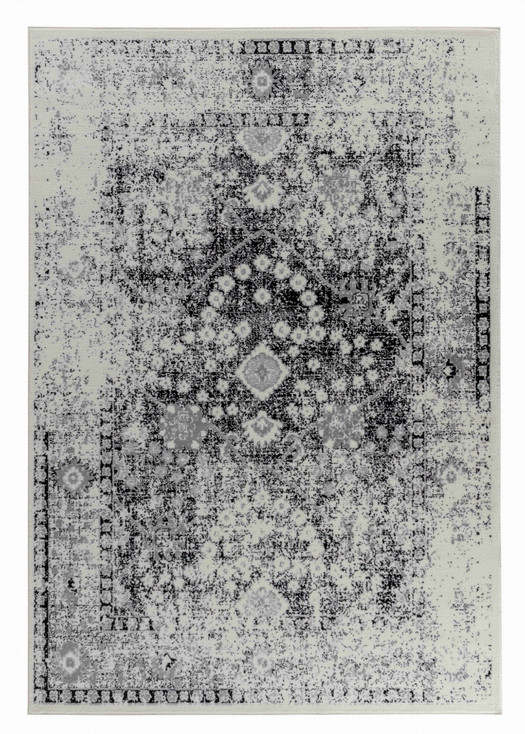 5' x 8' Brown Abstract Rectangle Area Rug