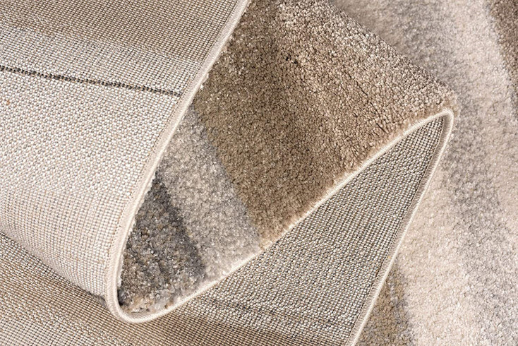 5' x 8' Cream and Tan Abstract Marble Area Rug