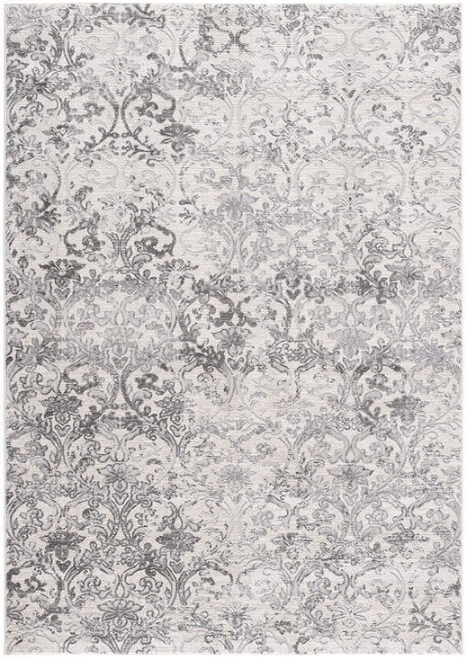 5' x 8' Cream Toile Power Loom Area Rug