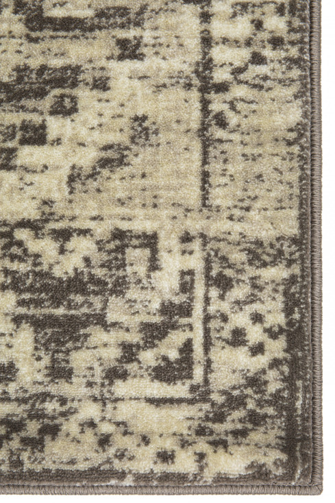 5' x 8' Gray Abstract Dhurrie Area Rug