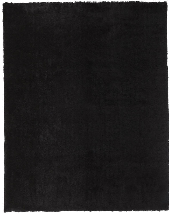 5' x 8' Black Shag Tufted Handmade Area Rug