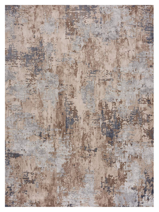 5' x 8' Beige and Ivory Abstract Area Rug