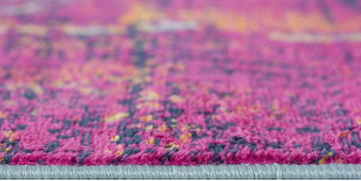 5' x 8' Magenta Abstract Dhurrie Area Rug