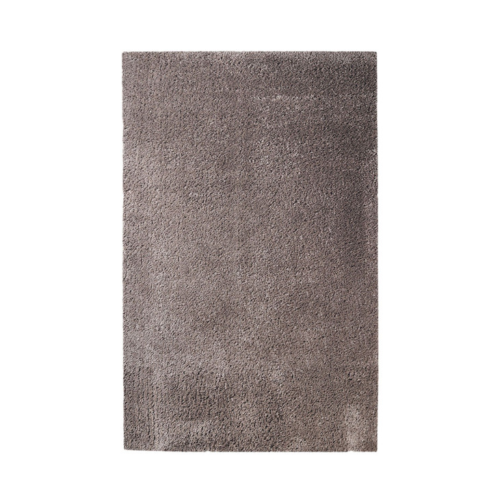 5' x 8' Taupe Shag Stain Resistant Area Rug