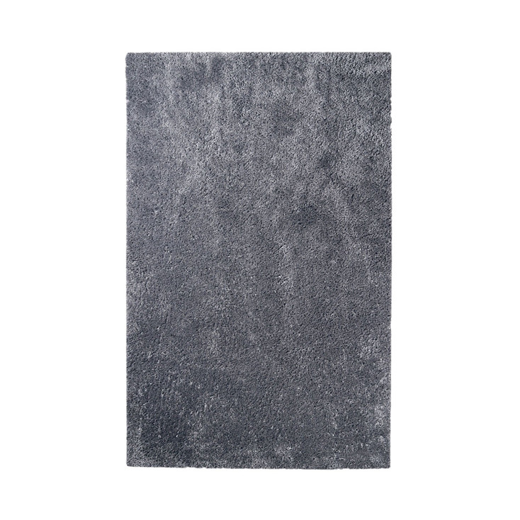 5' x 8' Grey Shag Stain Resistant Area Rug