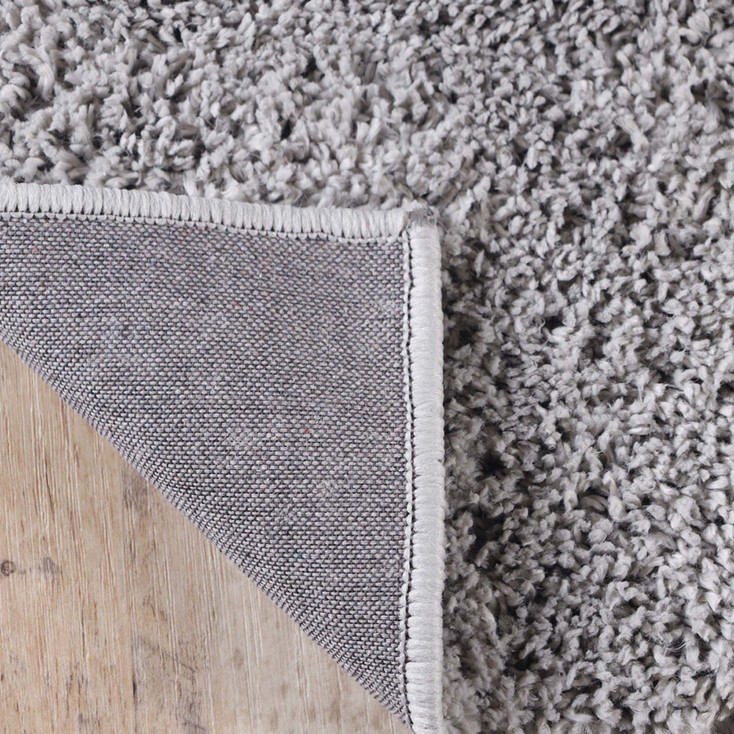 5' x 8' Silver Shag Stain Resistant Area Rug