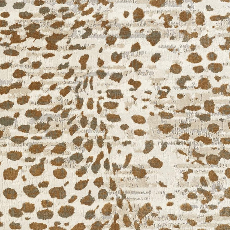 5' x 8' Brown and Ivory Abstract Stain Resistant Area Rug