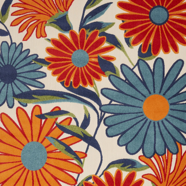 5' x 8' Multicolor Floral Stain Resistant Non Skid Area Rug