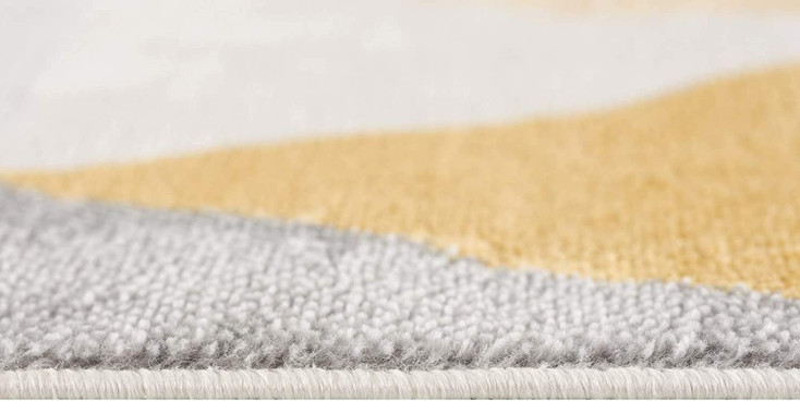 5' x 8' Yellow Geometric Dhurrie Area Rug