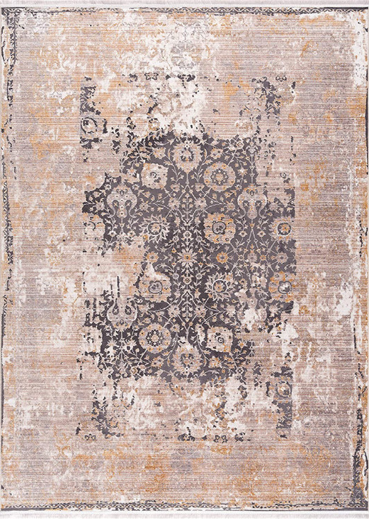 6' x 9' Gray Oriental Dhurrie Non Skid Area Rug