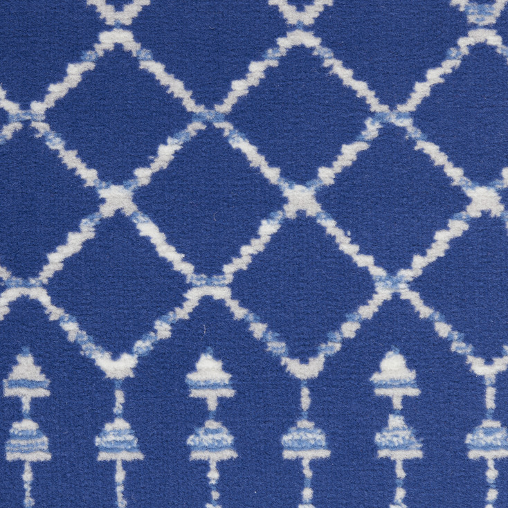 6' x 9' Navy Blue Geometric Berber Area Rug