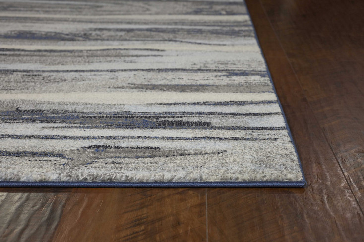 6' x 9' Grey Abstract Wood Design Indoor Area Rug