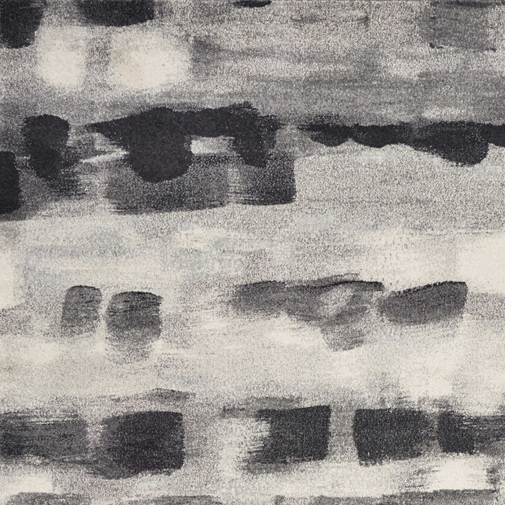 6' x 9' Grey Abstract Design Indoor Polypropylene Area Rug