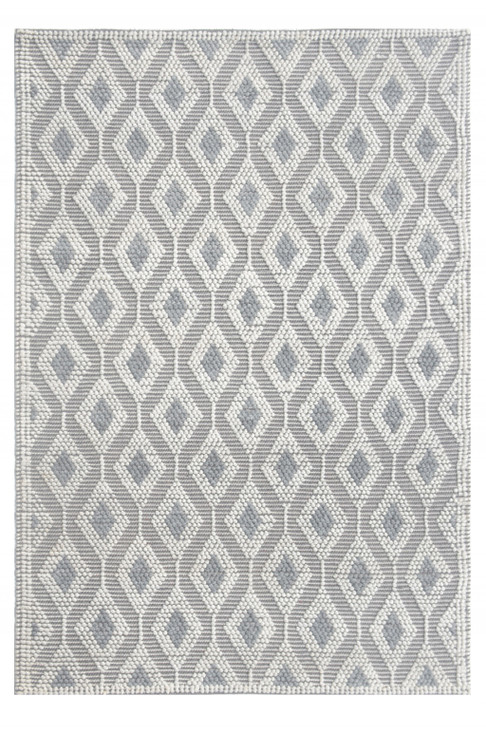 6' x 9' Gray Geometric Dhurrie Rectangle Area Rug