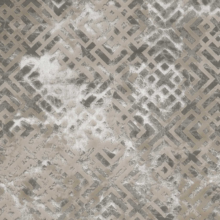 6' x 9' Polyester Sand Silver Area Rug