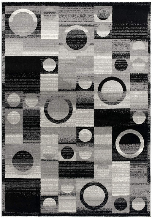 6' x 9' Gray Color Abstract Dhurrie Area Rug