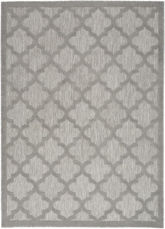 6' x 9' Gray Geometric Flat Weave Area Rug